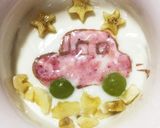 ヨーグルトアート☆キラキラドライブ作り方5写真