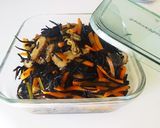 干し椎茸×昆布だしでひじきの煮物♪作り方7写真