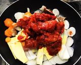 [韓国料理]チーズタッカルビと炒飯作り方3写真