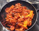 [韓国料理]チーズタッカルビと炒飯作り方4写真