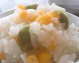 塩・酒だけ！優しいとうもろこし枝豆ご飯作り方4写真