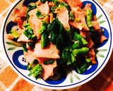 菜の花とベーコンの炒め物作り方3写真