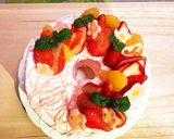 お雛祭りに桜シフォンケーキをデコ作り方5写真