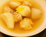ほっこり☆里芋と鶏だんごのスープ煮作り方5写真