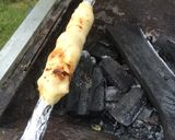 BBQでバームクーヘン作り方1写真