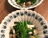 菜の花としめじの胡麻山葵和え作り方7写真