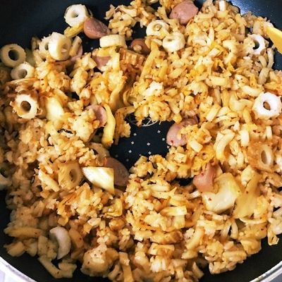 ソバ(うどん)メシ？炒飯？◇簡単自分ご飯 by メガネクタイ