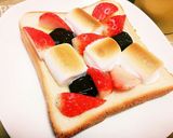 ♡簡単♡いちご＆チョコマシュマロトースト作り方3写真