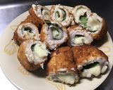 大葉とチーズのササミでくるくる巻き作り方5写真