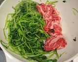 牛肉と小松菜のオイスターソース炒め作り方3写真