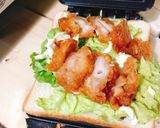 チャイニーズチキンホットサンド作り方2写真