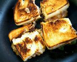 小腹がすいたら　ハンバーグトースト作り方4写真