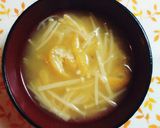 えのき茸と油揚げの味噌汁作り方4写真