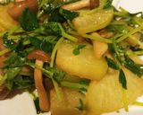豆苗しめじ炒め作り方4写真