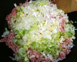 フライパン１つ★挽肉・豆腐・卵のふわふわ作り方2写真