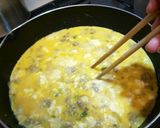 フライパン１つ★挽肉・豆腐・卵のふわふわ作り方5写真