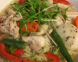 蒸し鍋塩ラーメンゆず胡椒添え作り方4写真