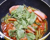 簡単！クレソンとウィンナーのイタリアン作り方5写真