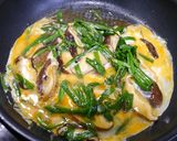 簡単！しいたけニラ玉(ダシ風味)作り方5写真