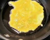 昆布茶で味付け、長ネギ入り卵焼き作り方3写真