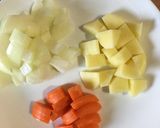 あったかトマト味スープ(^ー^)作り方1写真