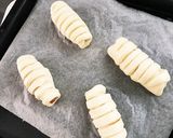 フープロで。ゆだねパン(ソーセージin)作り方13写真