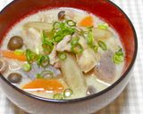 【酒粕豚汁】酒粕汁に豚肉を入れても美味！作り方16写真