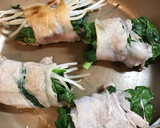 ほうれん草ともやしの豚肉巻き作り方3写真