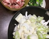 たっぷりネギの肉豆腐作り方1写真