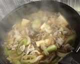 たっぷりネギの肉豆腐作り方4写真