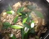 たっぷりネギの肉豆腐作り方5写真