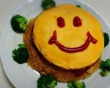 ニコちゃんマークのまん丸玉子オムライス♡作り方8写真