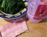 ほうれん草とベーコンの、こんぶ茶味つけ作り方1写真