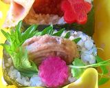 唐揚げ甘酢あん豚肉大葉チーズ おにぎらず作り方2写真