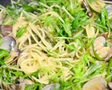 水菜とあさりのねばねばパスタ作り方5写真
