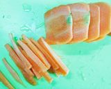☆人参とチンゲン菜のツナ辛し酢和え物作り方1写真