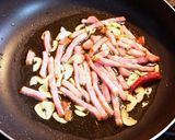 会津伝統野菜　荒久田茎立の春パスタ作り方4写真