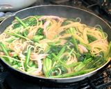 会津伝統野菜　荒久田茎立の春パスタ作り方7写真