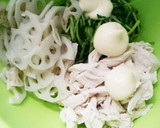 豆苗れんこんささみのシャキシャキごまマヨ作り方3写真