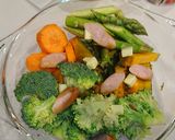 レンジで簡単⭐緑黄色野菜のバター蒸し作り方2写真