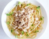 鶏挽肉のパスタ　柚子胡椒塩麹仕立て作り方4写真