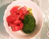 マグロのめかぶあえ作り方1写真