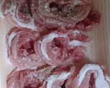 豚肉のりんごクリームチーズ巻き♪作り方4写真