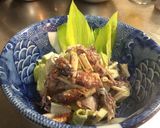 ホタルイカとうるいの胡麻マヨ和え作り方3写真