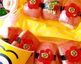 スパムMINIMENSナルトお花にぎり作り方1写真