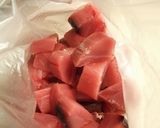 ぶつ切りマグロのオレンジジュース煮作り方3写真