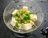 レンジで簡単！ほんだし豆腐ニラ玉丼作り方1写真