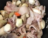 里芋 ごぼう 豚肉 厚揚げ 人参 しめじ作り方1写真