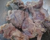 お肉がトロトロ！牛すじとごぼうの煮物作り方3写真