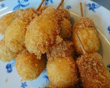 うずらの卵と魚肉ソーセージのフライ串作り方5写真